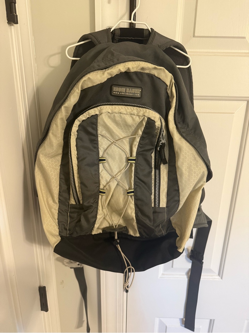Eddie Bauer Gray and Cream Two-Tone Men's Backpack